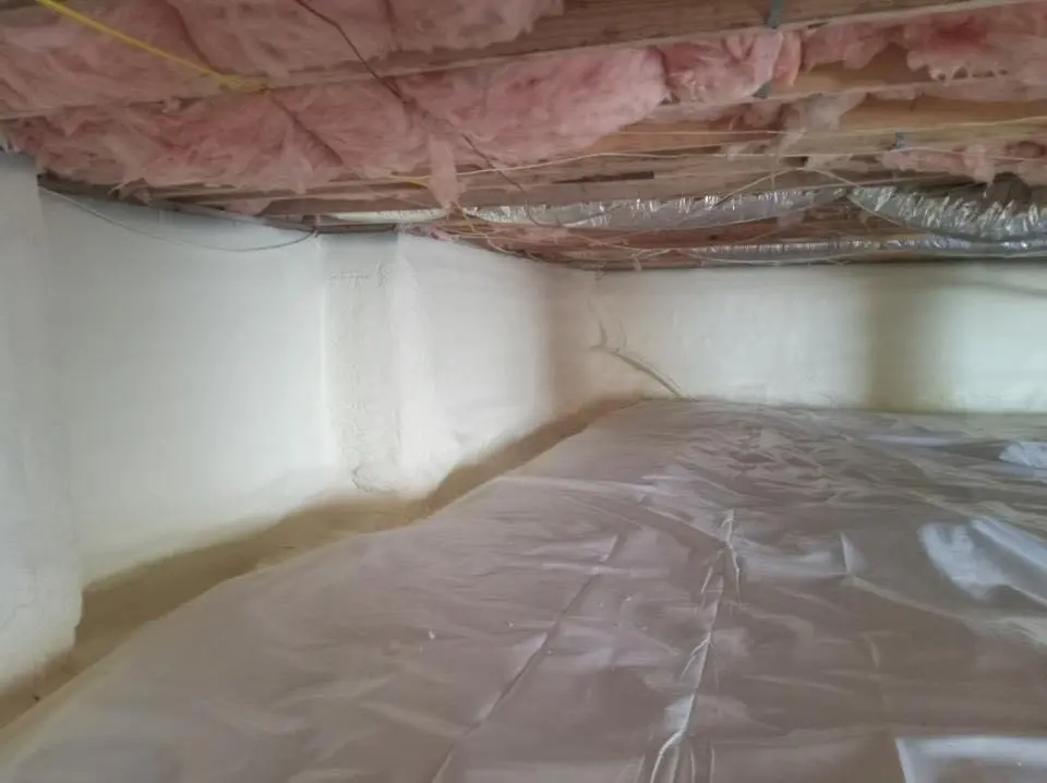 Crawl space encapsulation with closed-cell spray foam for Attic Insulation in Mandeville