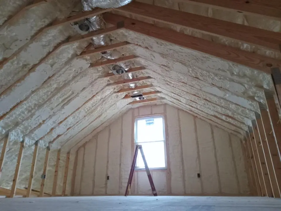 Spray foam roofing application for Crawl Space Insulation project in Mandeville